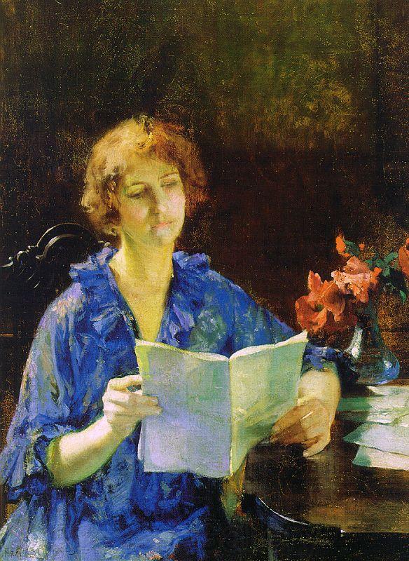 Francis Coates Jones Woman Reading Norge oil painting art